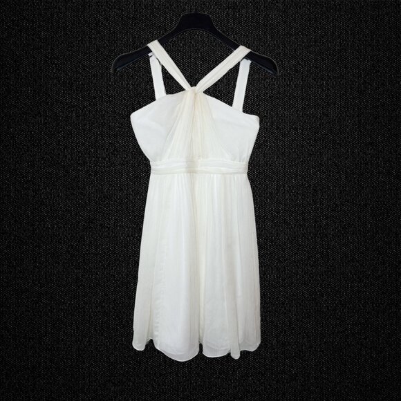 Ivory Chiffon "Sinclair" Halter Bridesmaid Dress NWT by J. Crew (Size 2) - Picture 1 of 6